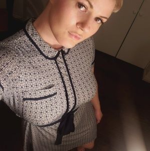 Collared patterned dress